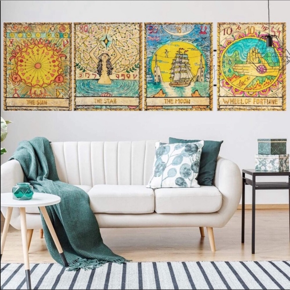 4 Tarot Astrology Tapestries
